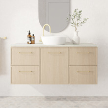 Hamilton 1200mm Wall Hung Single Vanity with Solid Surface Countertop